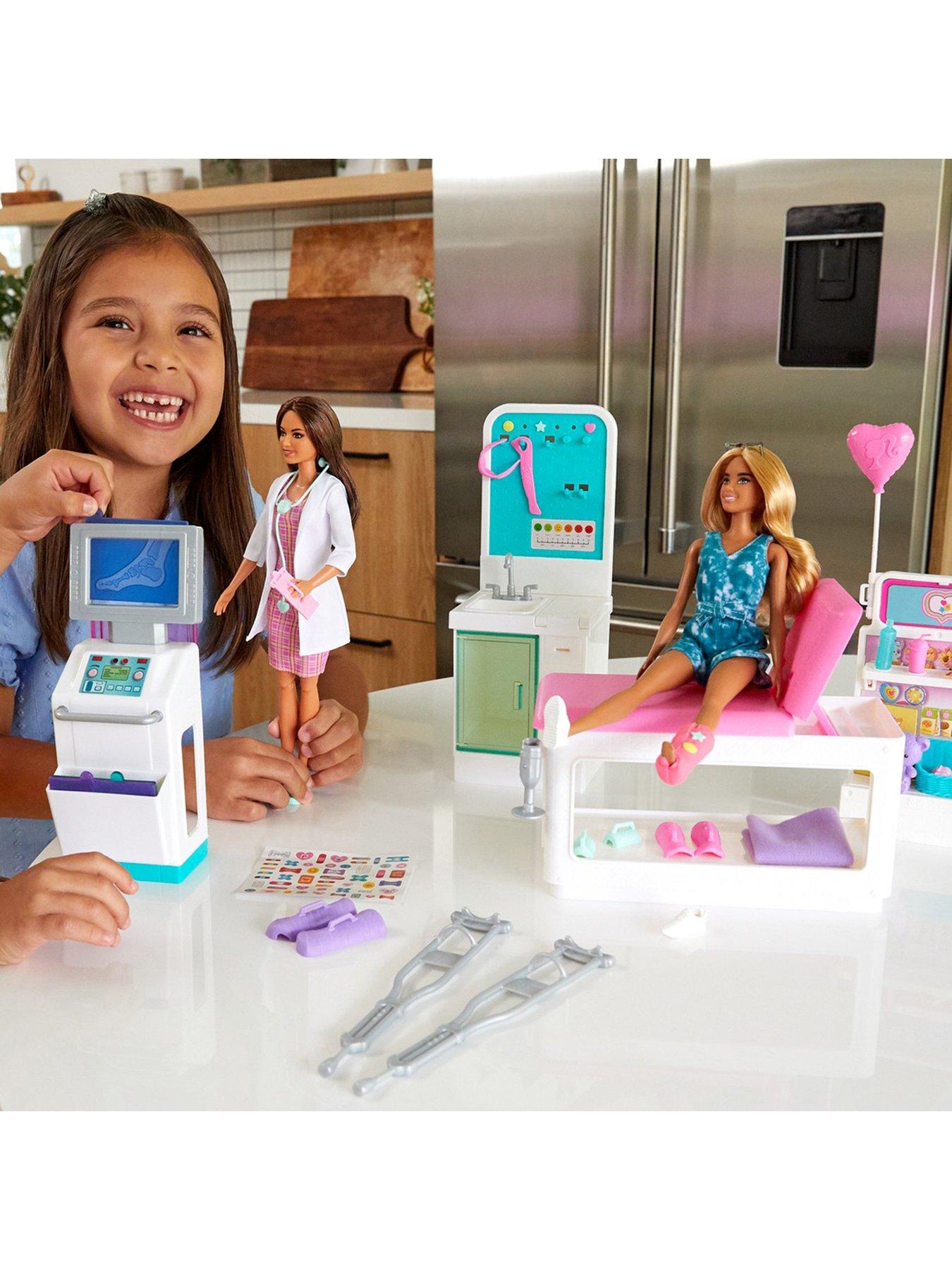 undefined Fast Cast Clinic Playset with Barbie Doctor Doll