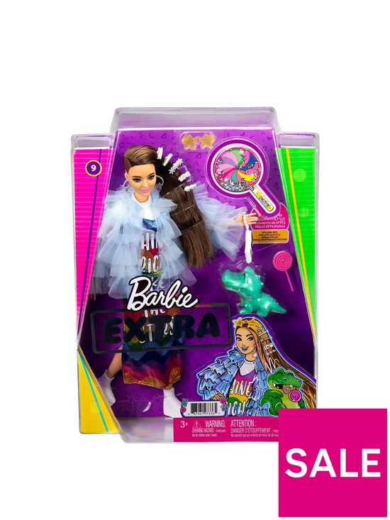 stillFront image of barbie-extra-doll-in-blue-ruffled-jacketnbspand-rainbow-dress