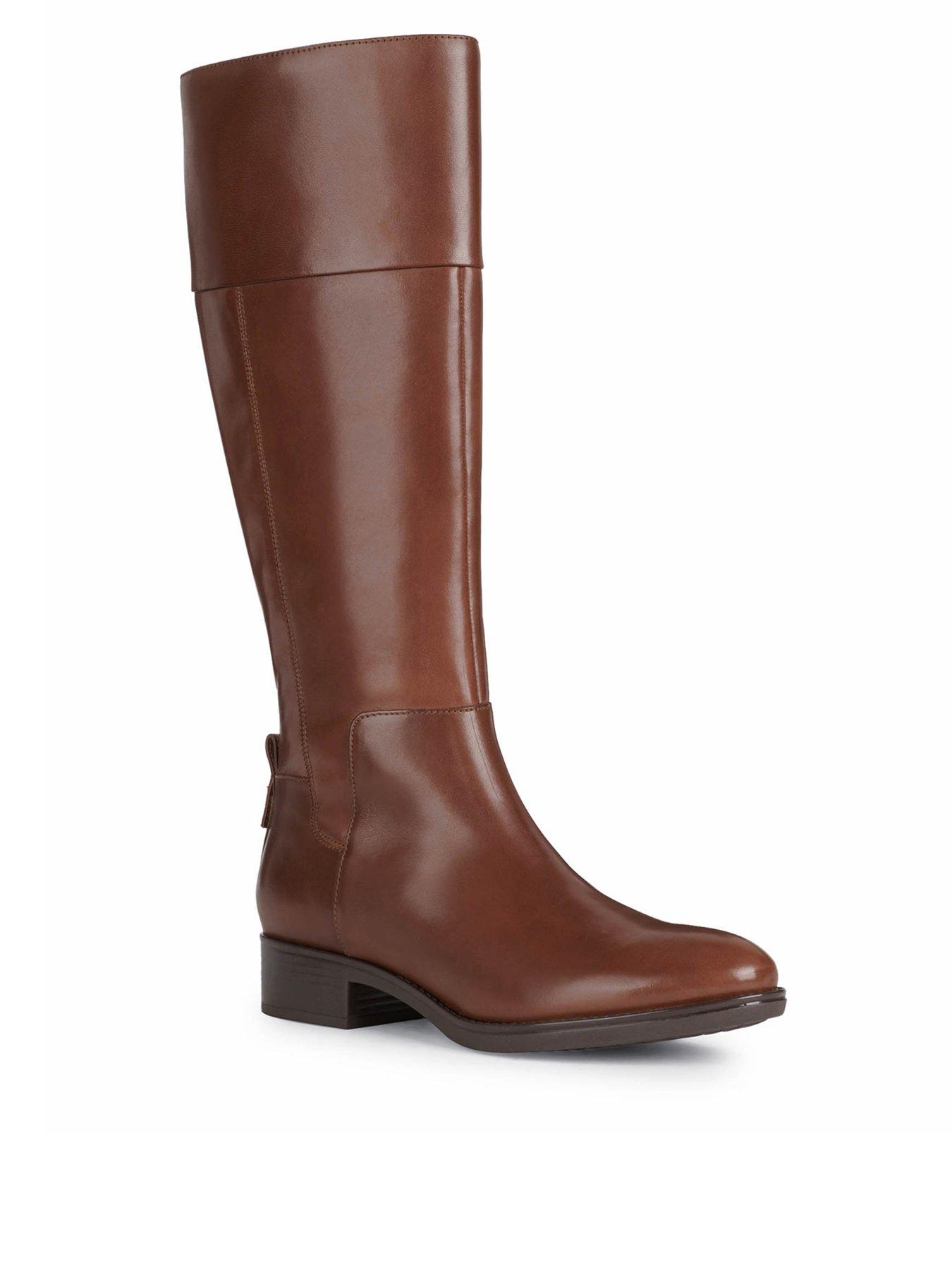Women Felicity Leather Knee Boots - Brown