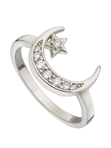 the-love-silver-collection-sterling-silver-amp-cz-moon-ring