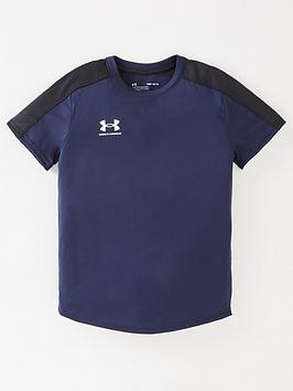 boys, under armour challenger training t-shirt - navy, navy/white, size xl=13-15 years