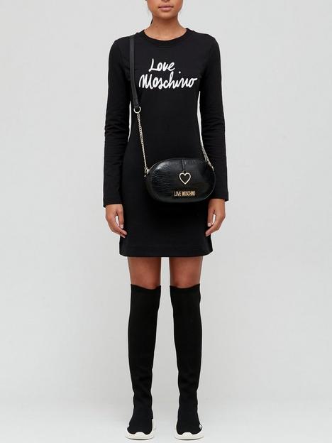 love-moschino-logo-sweatshirt-dress-black