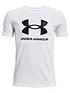  image of under-armour-kids-sport-style-logo-t-shirt-white-black