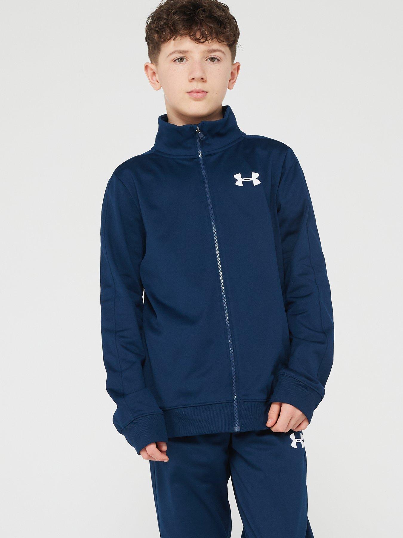 UNDER ARMOUR Childrens Knit Tracksuit Navy White Very