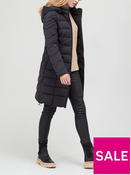 front image of v-by-very-waterproof-stretch-padded-coat-black