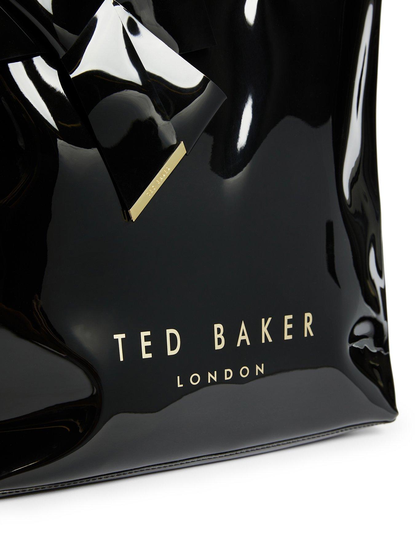 Ted Baker London Small Bow Icon Tote Bag Shopper Black Gold
