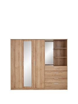 Product photograph of Everyday Panama 3 Door 4 Drawer Combi Wardrobe from very.co.uk