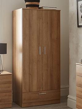 Product photograph of Everyday Panama 2 Door 1 Drawer Wardrobe - Fsc Reg Certified from very.co.uk