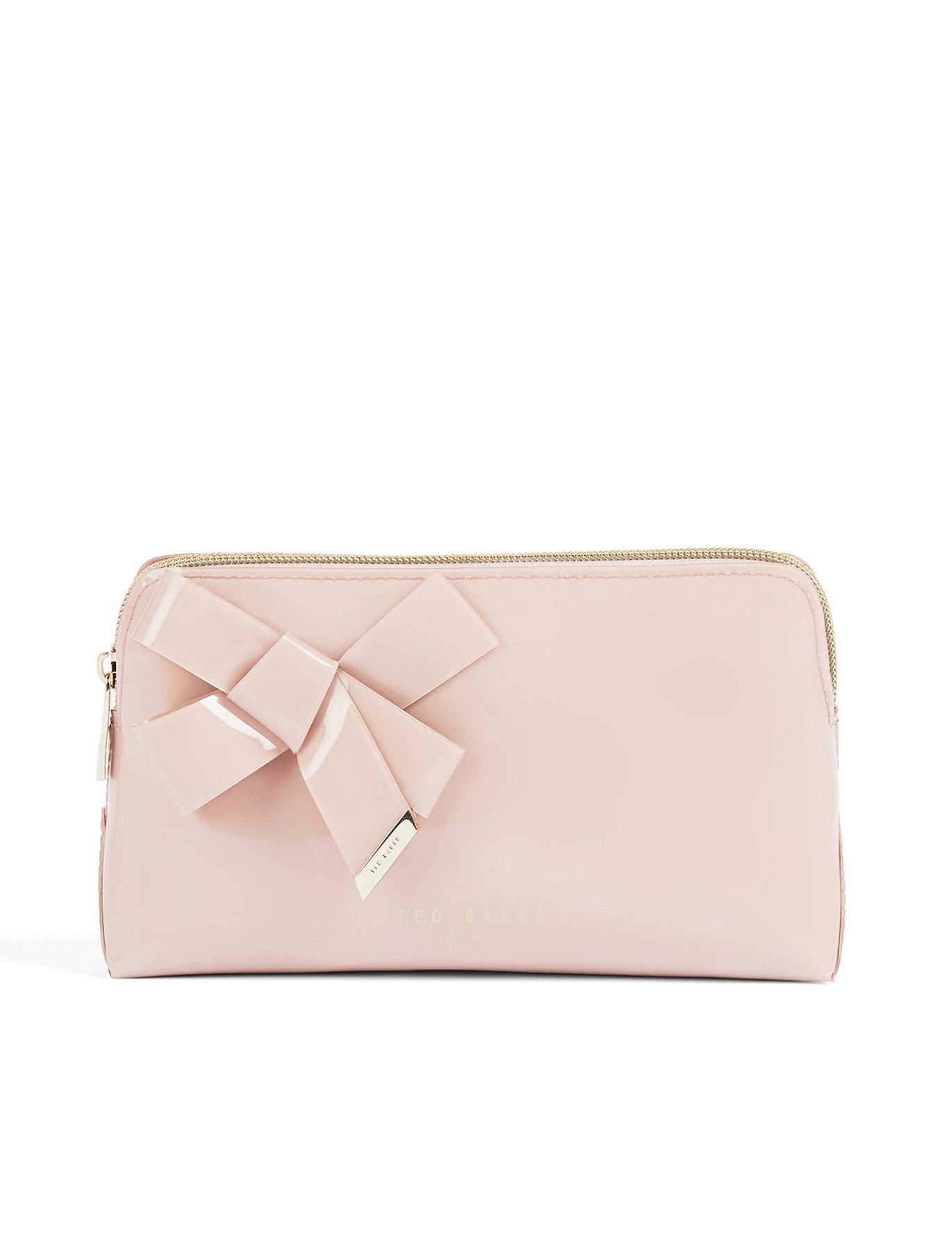 Nicolai Knot Bow Makeup Bag Pink