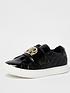 river-island-girls-quilted-pu-trainers-blackfront
