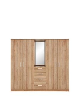 panama-4-door-4-drawer-combi-fitment-wardrobe-with-mirror