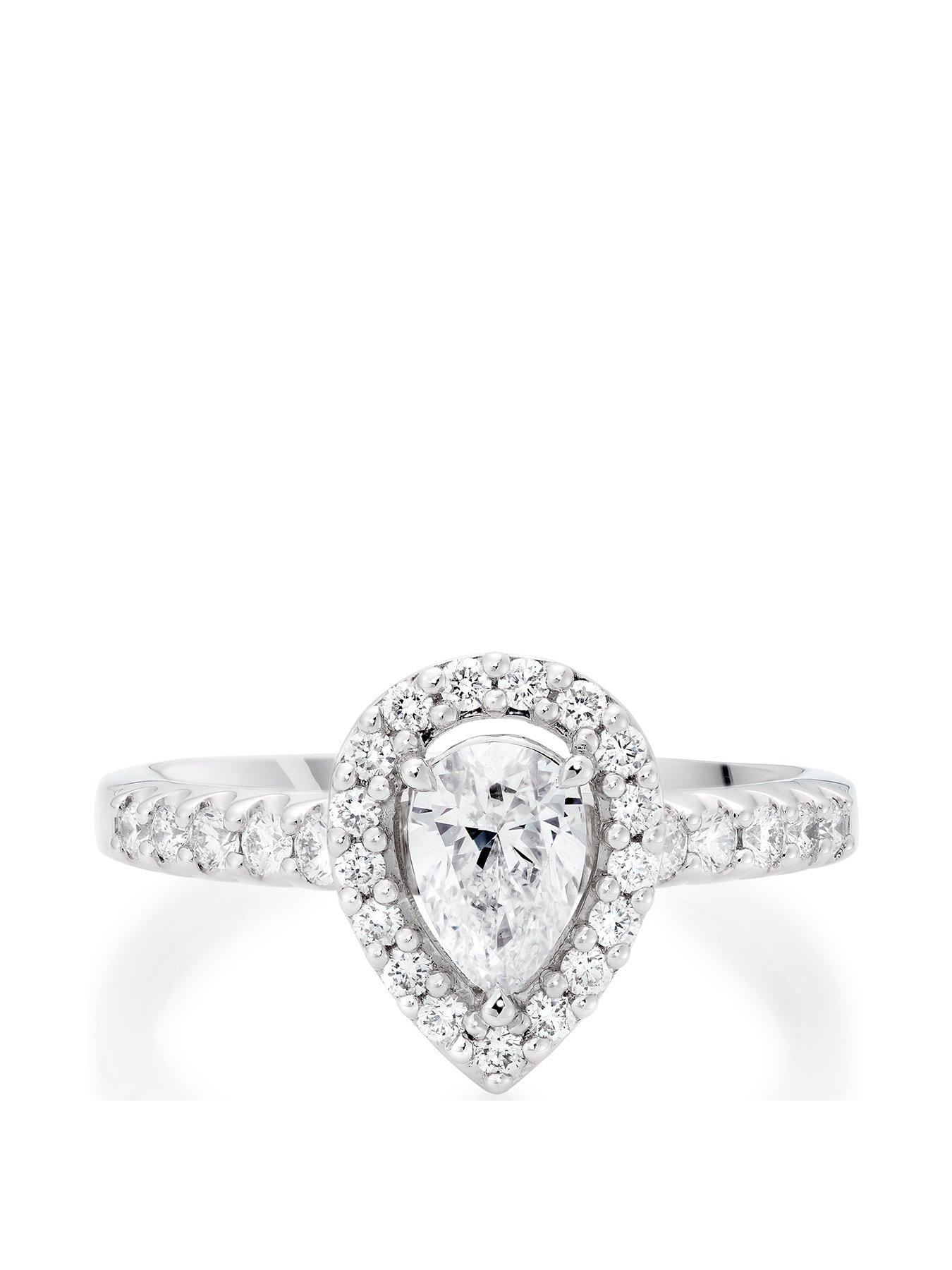 Beaverbrooks pear shaped diamond on sale ring