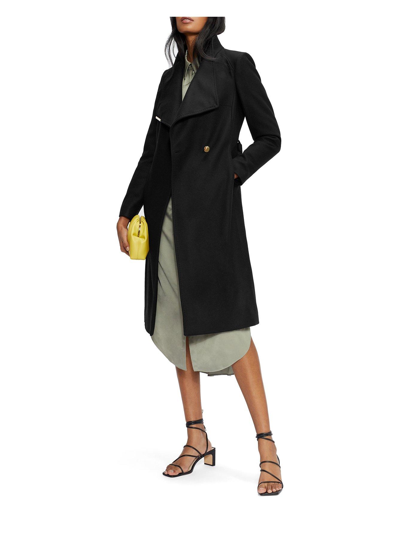 Ted baker midi on sale wool wrap coat