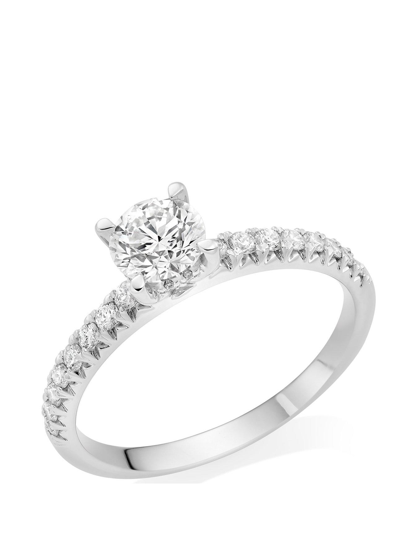 Beaverbrooks platinum deals diamond halo ring