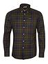  image of barbour-wetherham-tailored-shirt-green