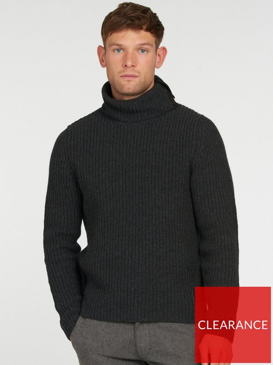 Barbour Fisher Knitted Roll Neck | very.co.uk
