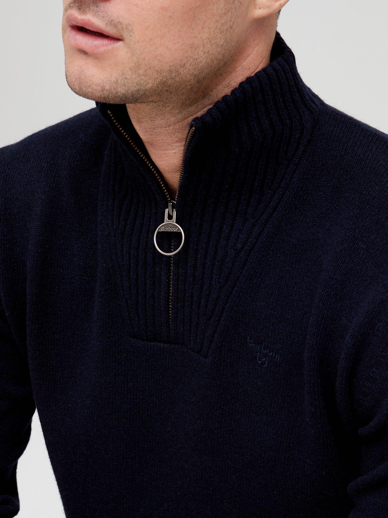 Image 4 of 4 of Barbour Essential Lambswool Half Zip - Navy