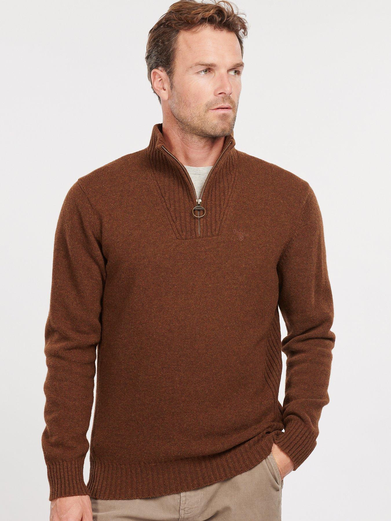 Barbour Essential Lambswool Half Zip - Sand