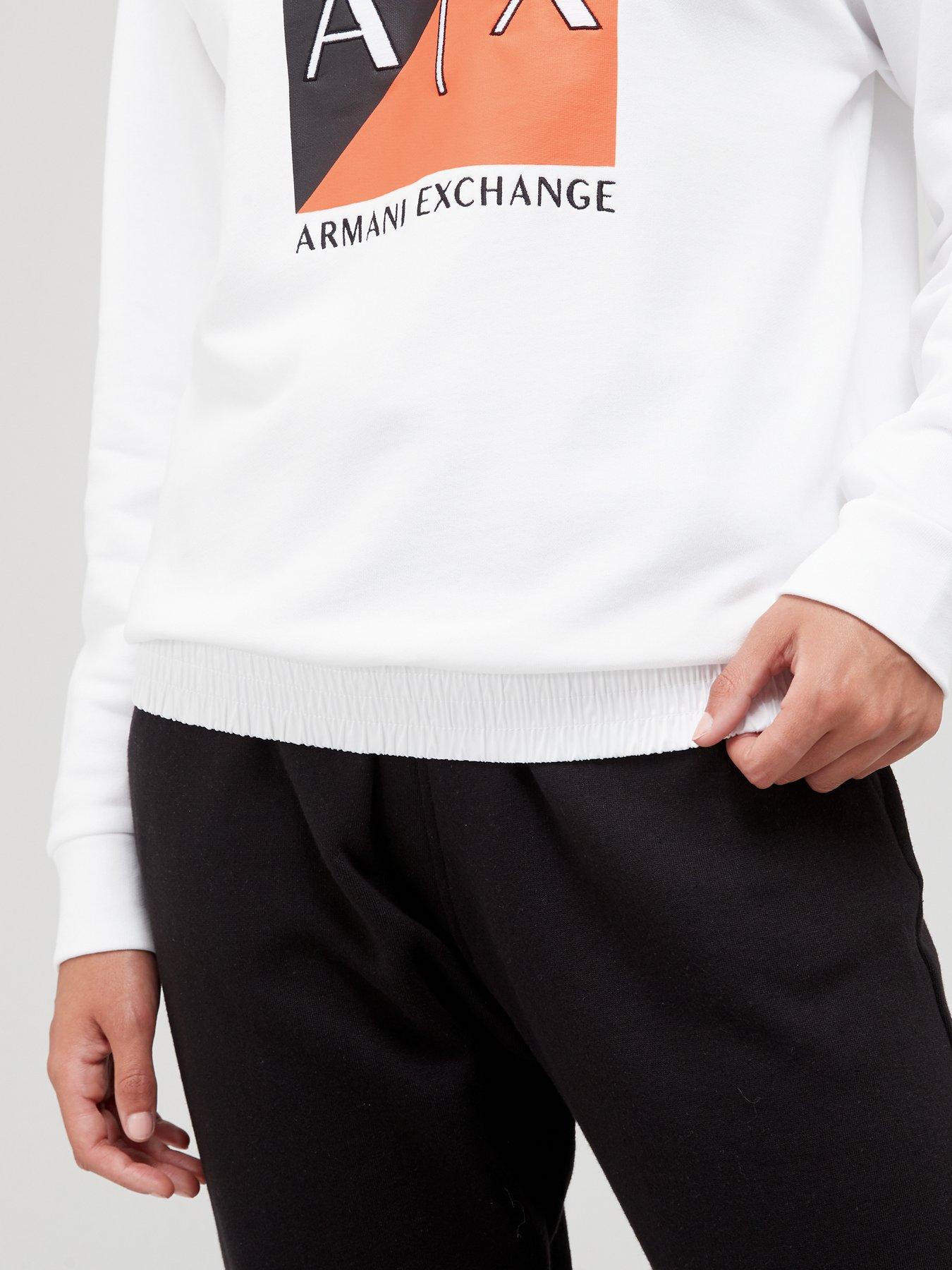 Women Organic Cotton Logo Front Sweater - White