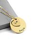  image of treat-republic-personalised-perfect-fit-heart-cut-necklace-gold-serif