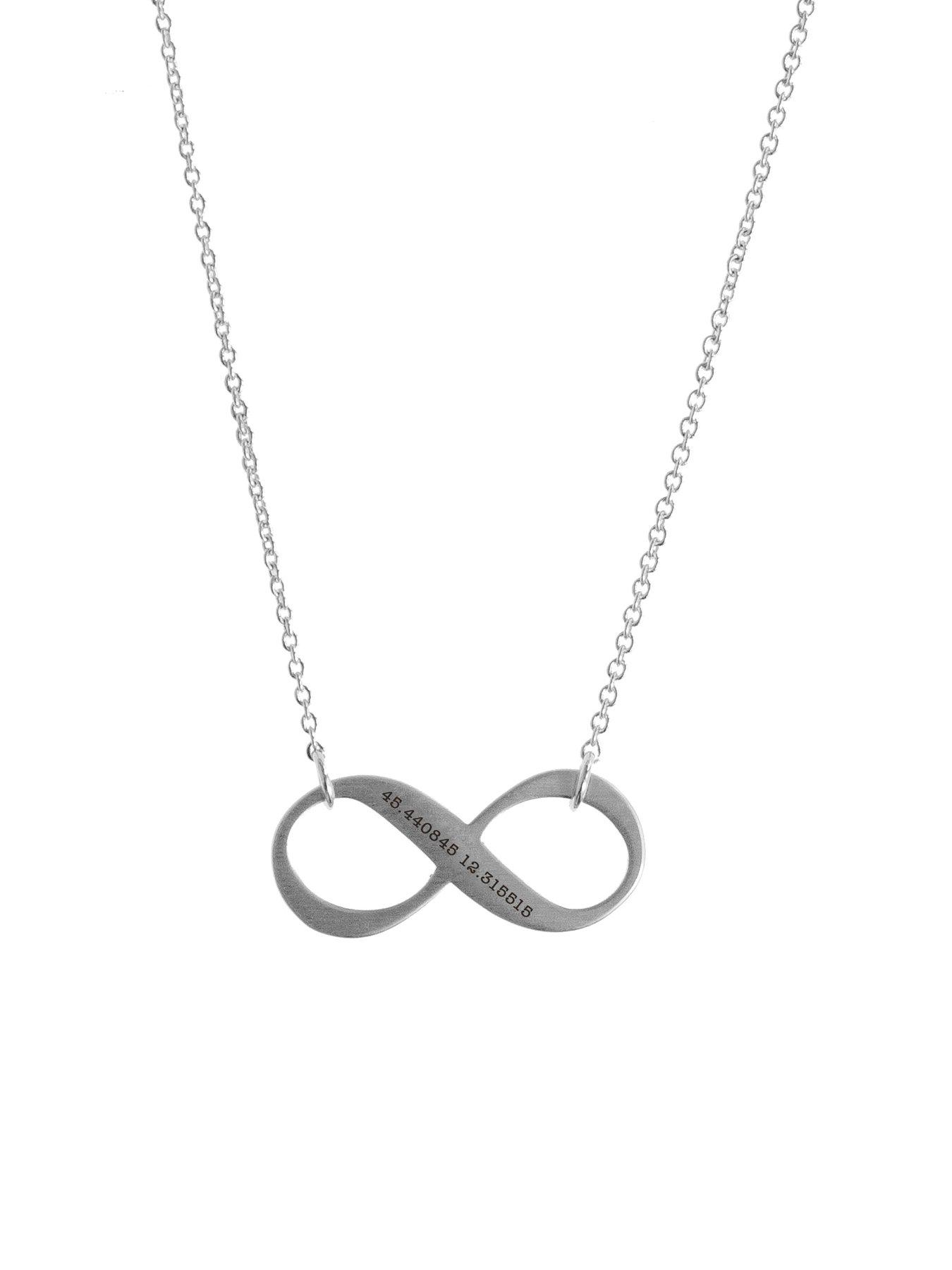 Image 3 of 3 of Treat Republic Personalised Infinity Twist Necklace - Silver - serif