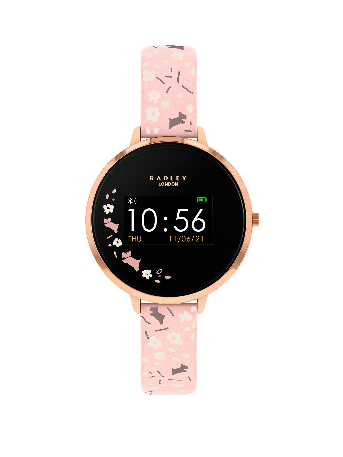 Radley Series 3 Smart Ladies Pink Leather Strap Watch very.co.uk