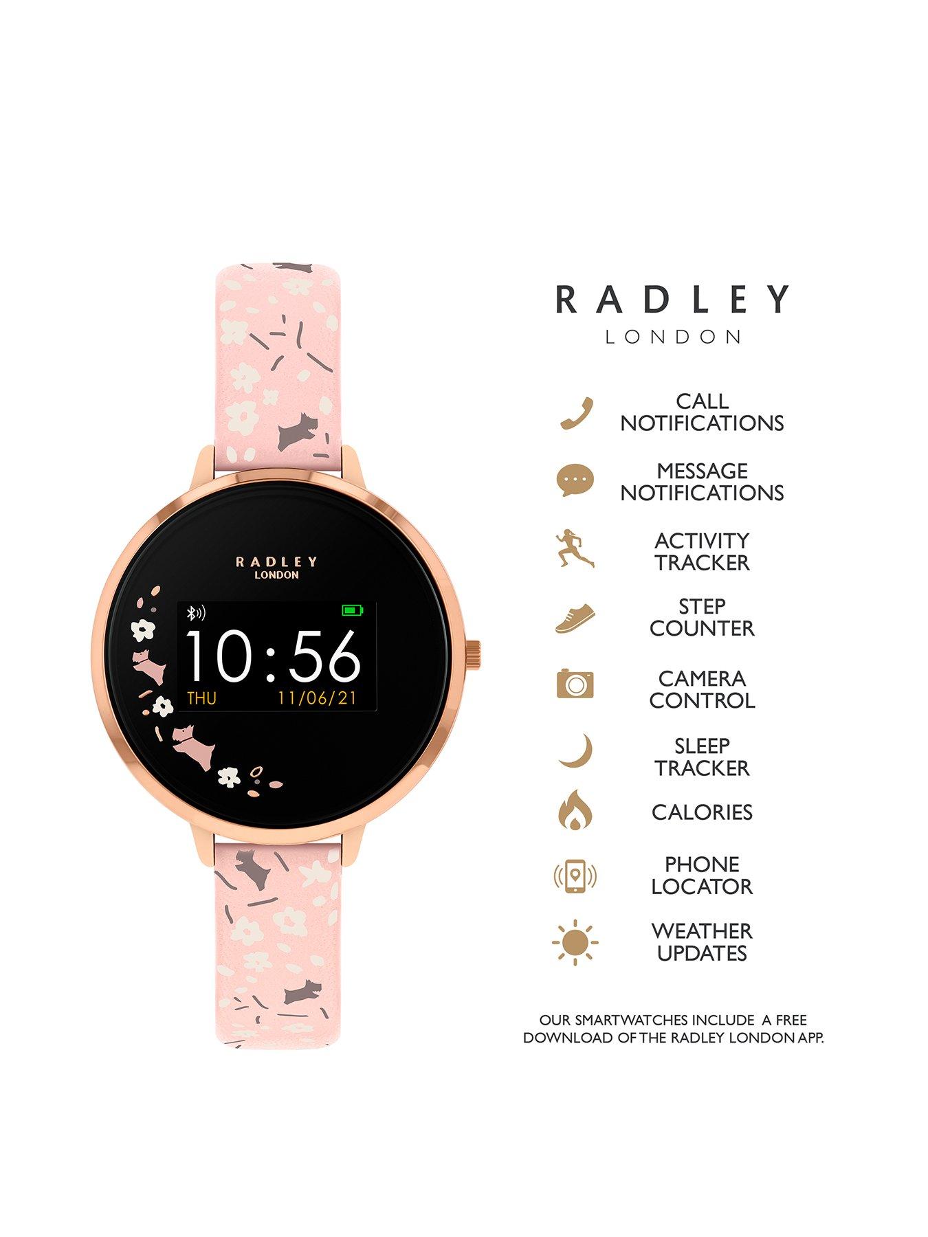 Radley Series 3 Smart Ladies Pink Leather Strap Watch very.co.uk