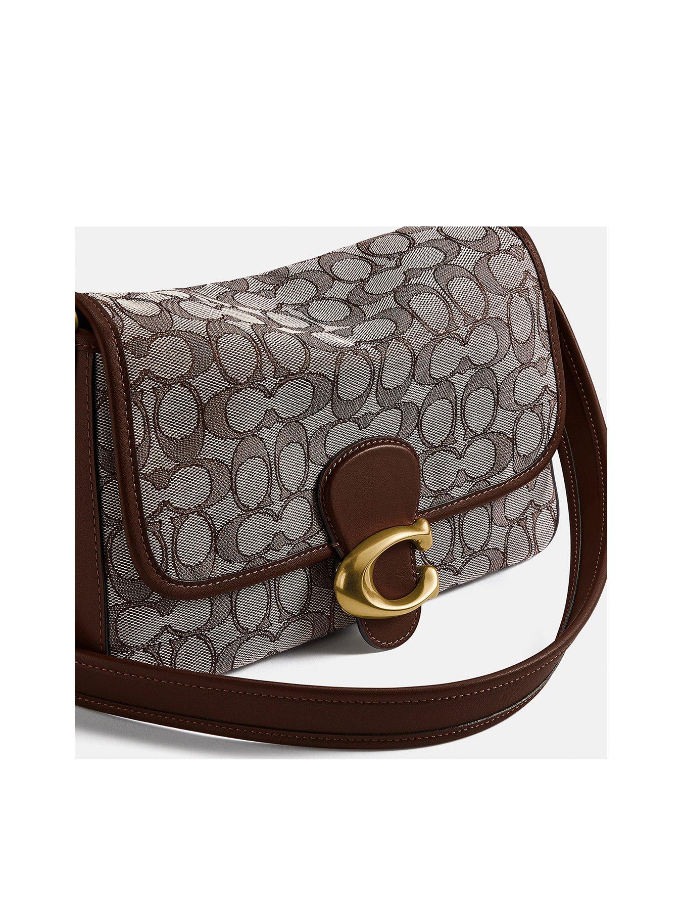COACH Signature Jacquard Soft Tabby Shoulder Bag Oak very.co.uk