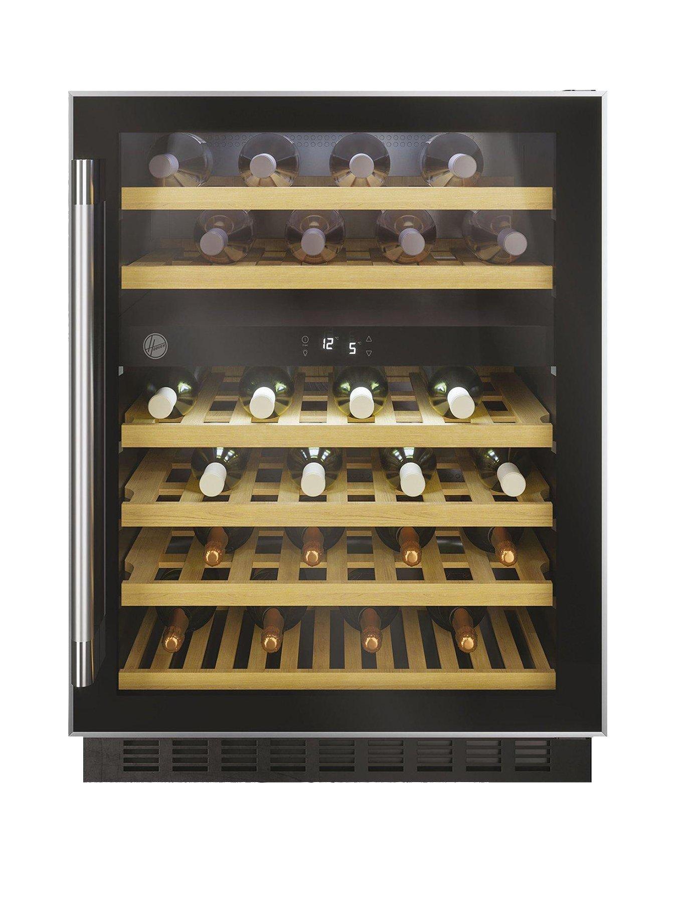 Product photograph of Hoover Hwcb 60 Uk N Wine Cooler 46 Bottle Capacity - Black - Fridge Only from very.co.uk