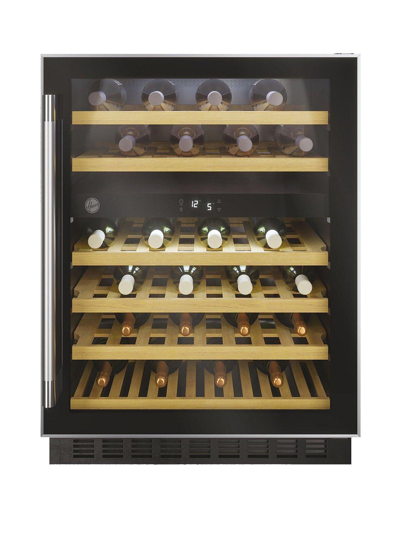 Hoover HWCB 60 UK/N Wine Cooler, 46 Bottle Capacity - Black