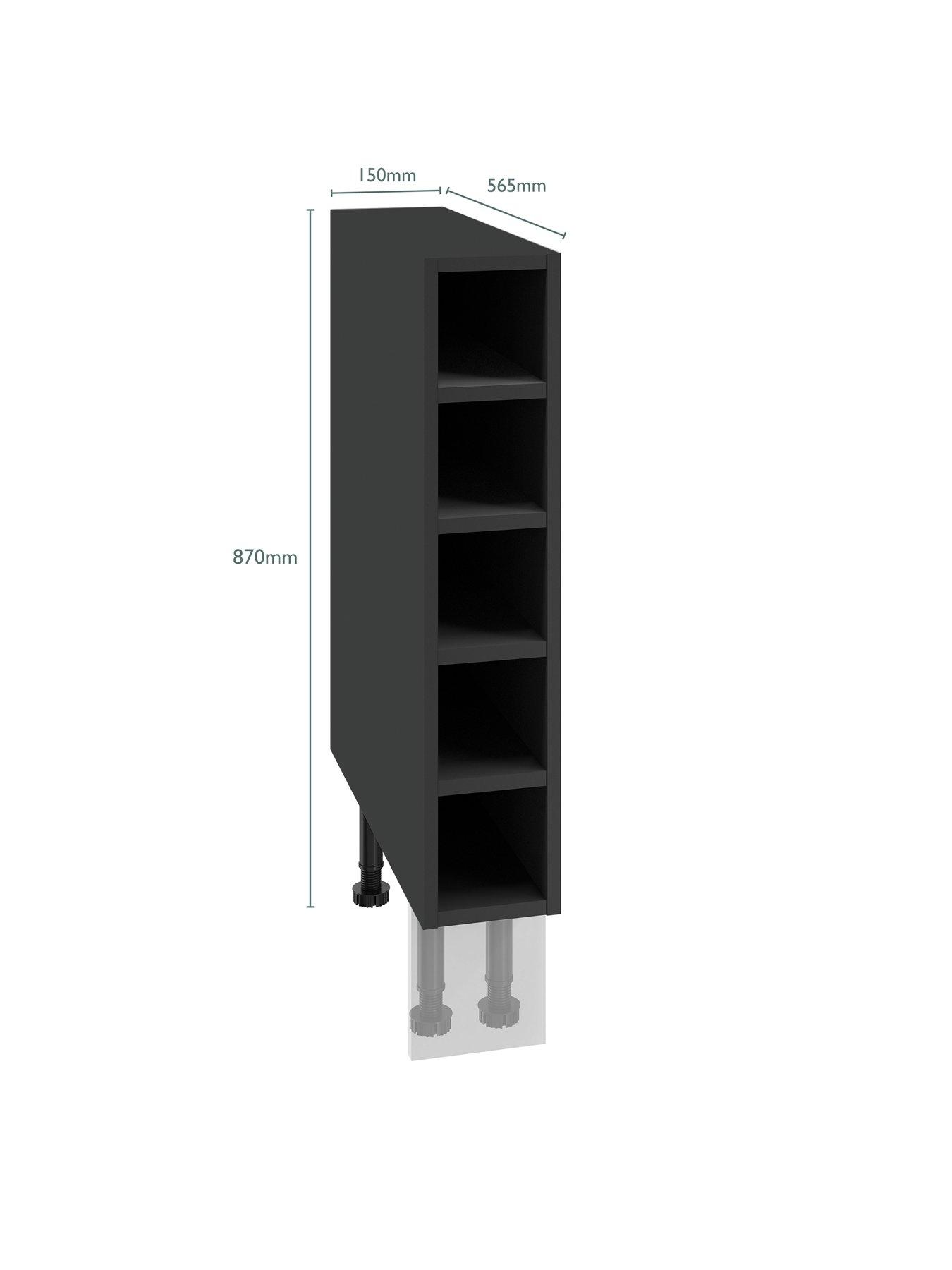 Manor Interiors Linea Graphite base wine rack unit, 150mm very.co.uk