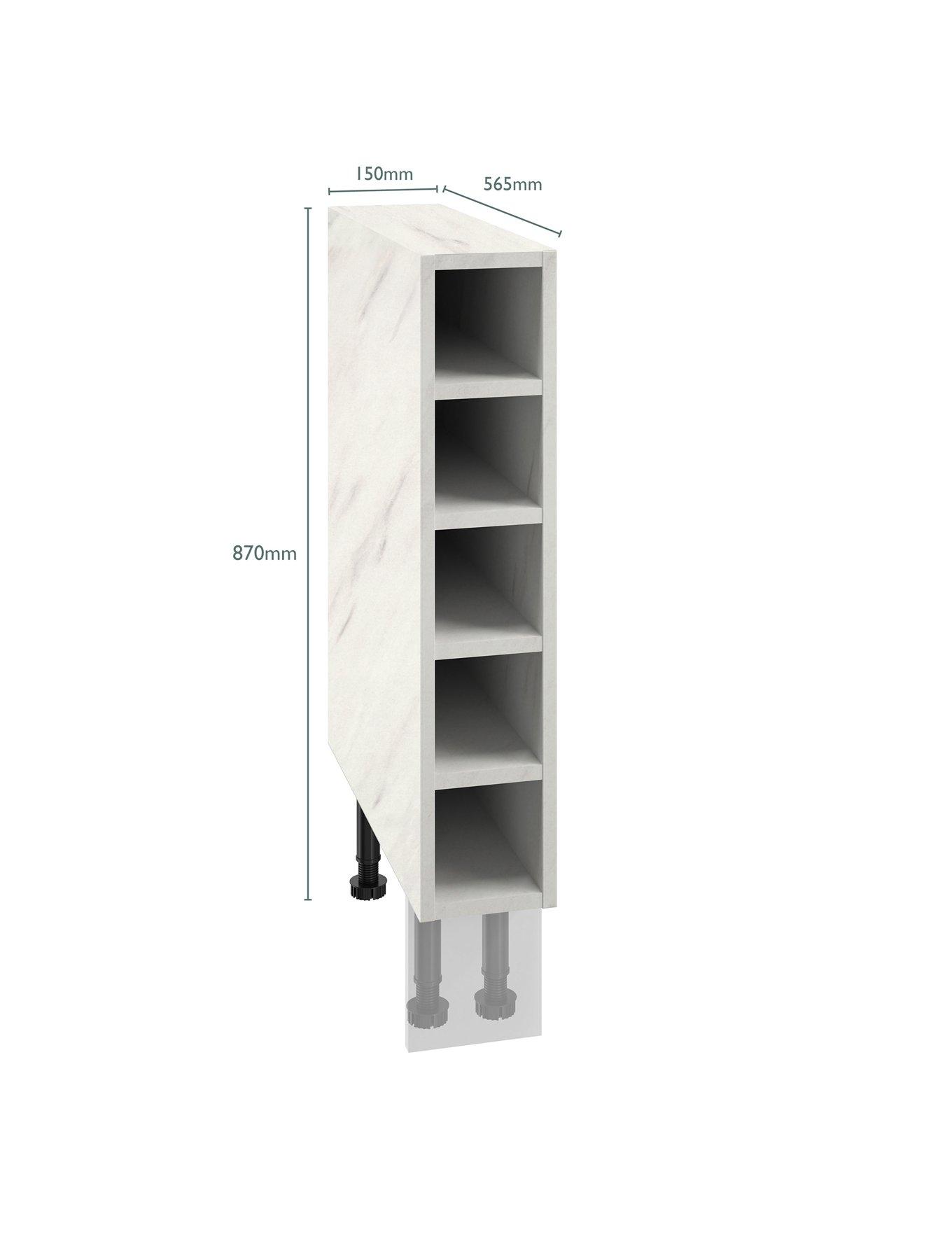 Manor Interiors Linea White Levanto Marble base wine rack unit, 150mm