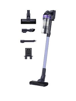 Product photograph of Samsung Jet Trade 60 Turbo Vs15a6031r4 Eu Cordless Stick Vacuum Cleaner - Max 150w Suction Power With Lightweight Design - Violet from very.co.uk