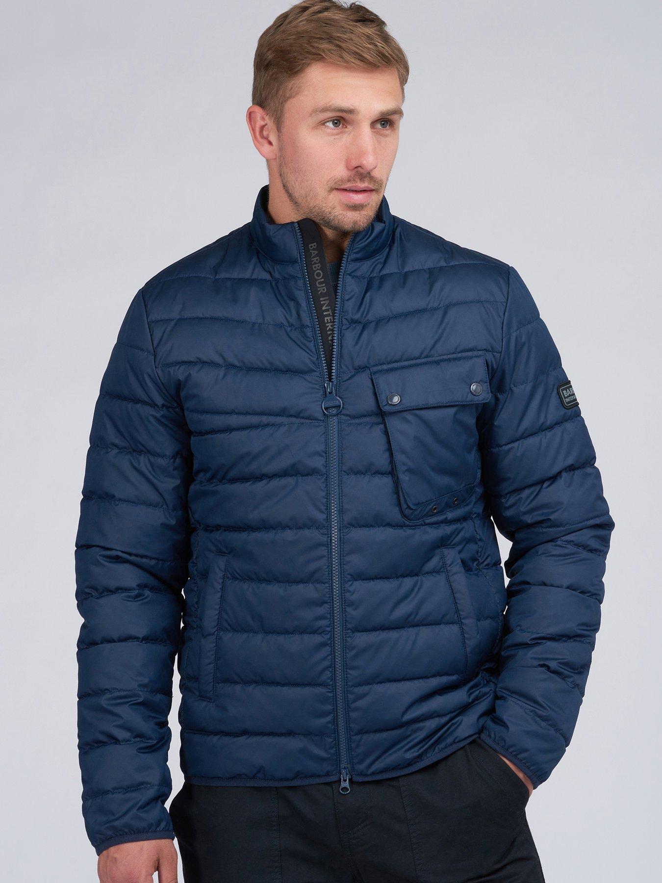Barbour International Winter Chain Quilted Jacket Navy very.co.uk