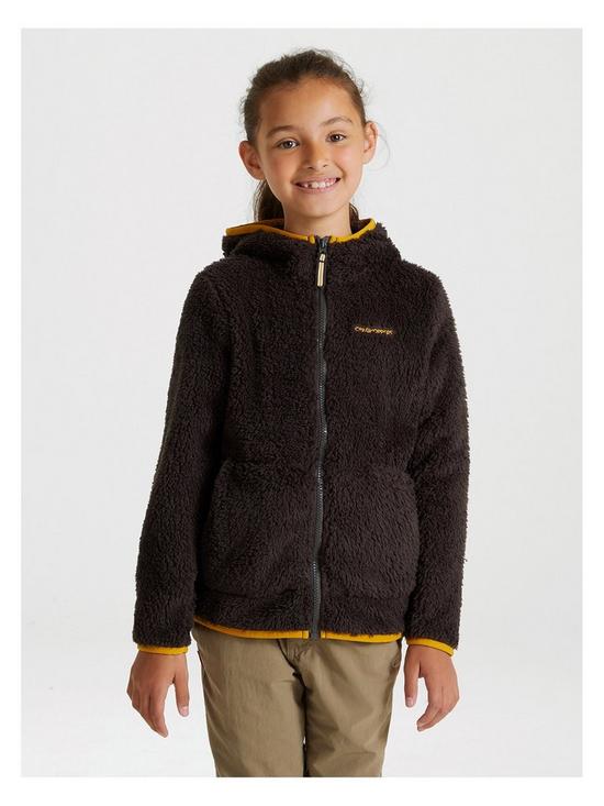 front image of craghoppers-kids-angda-hooded-fleece-jacket