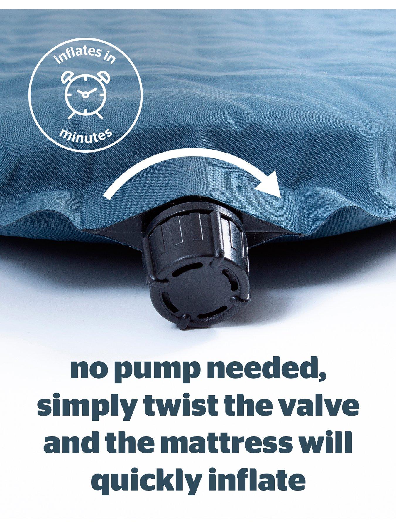 Self inflating clearance double mattress