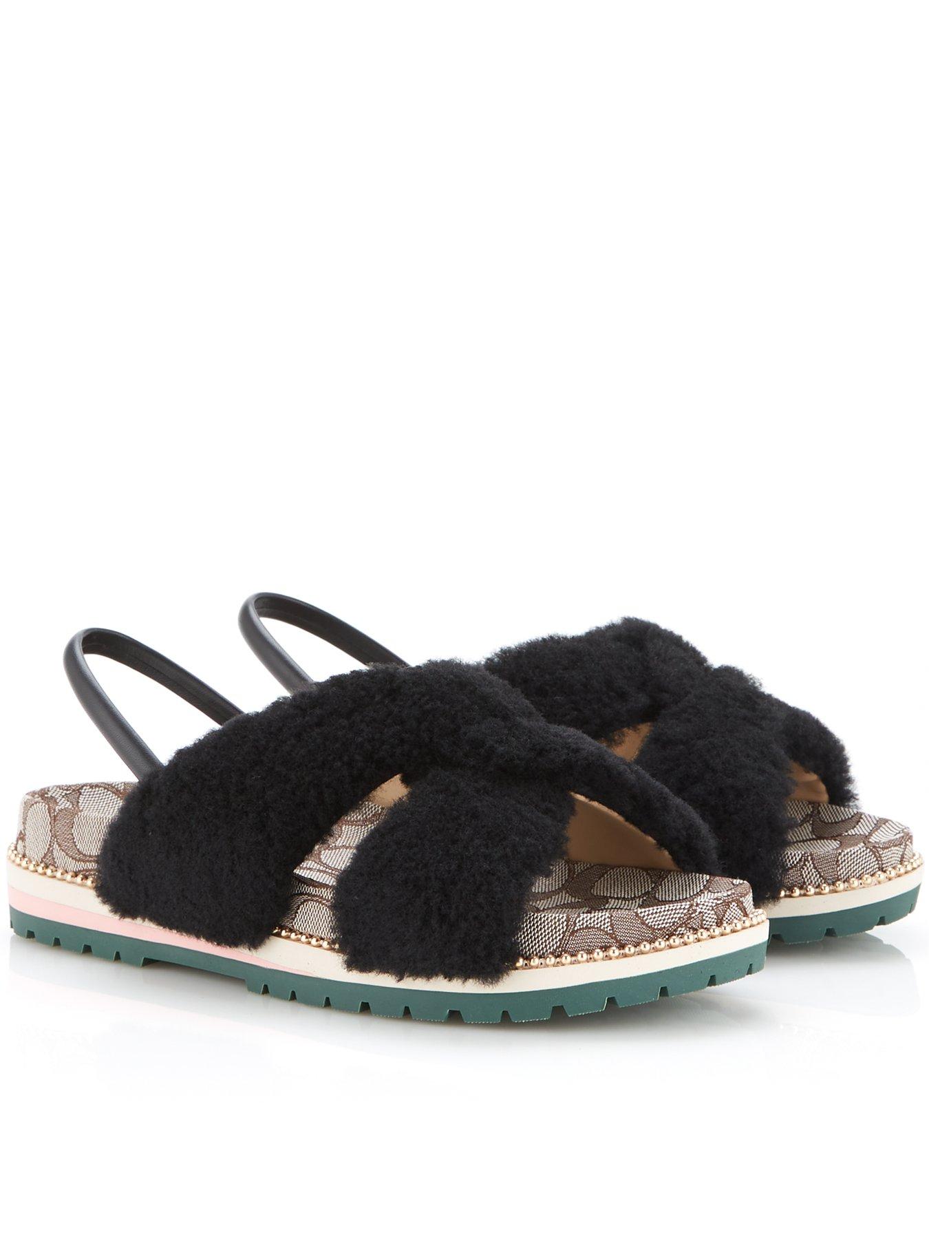 tally shearling sandals