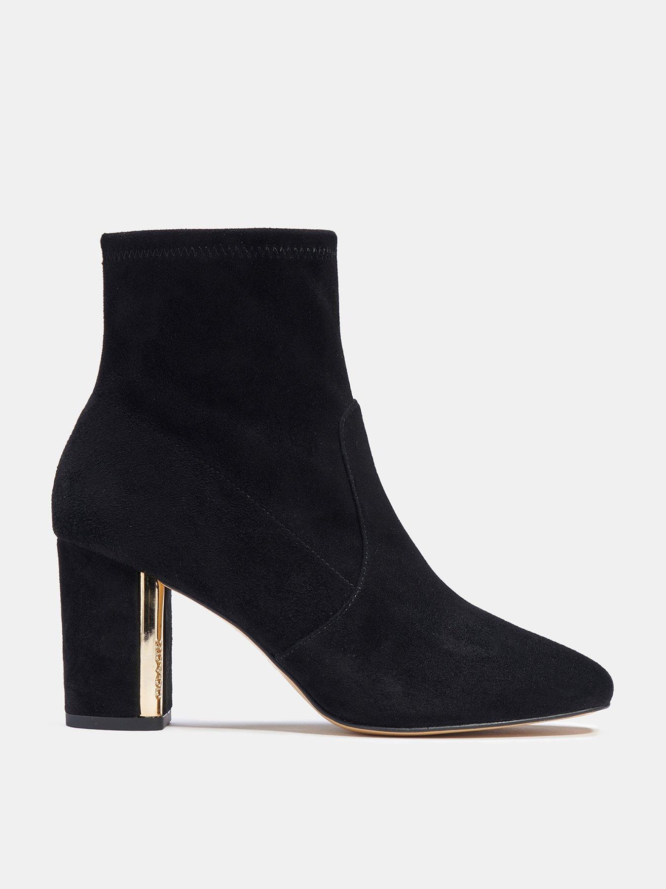 coach black suede booties