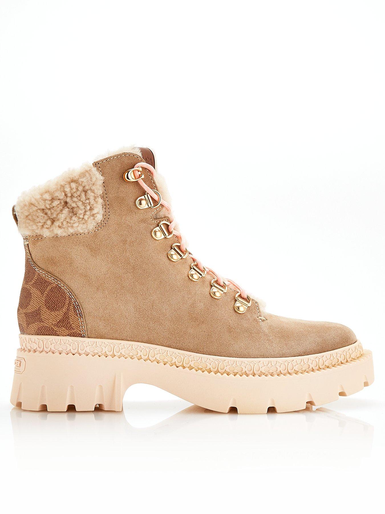 COACH Janel Signature Hiker Boots - Oat | very.co.uk