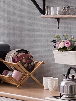Product photograph of Contour Spectrum Mosaic Anti-bacterial Grey Wallpaper from very.co.uk
