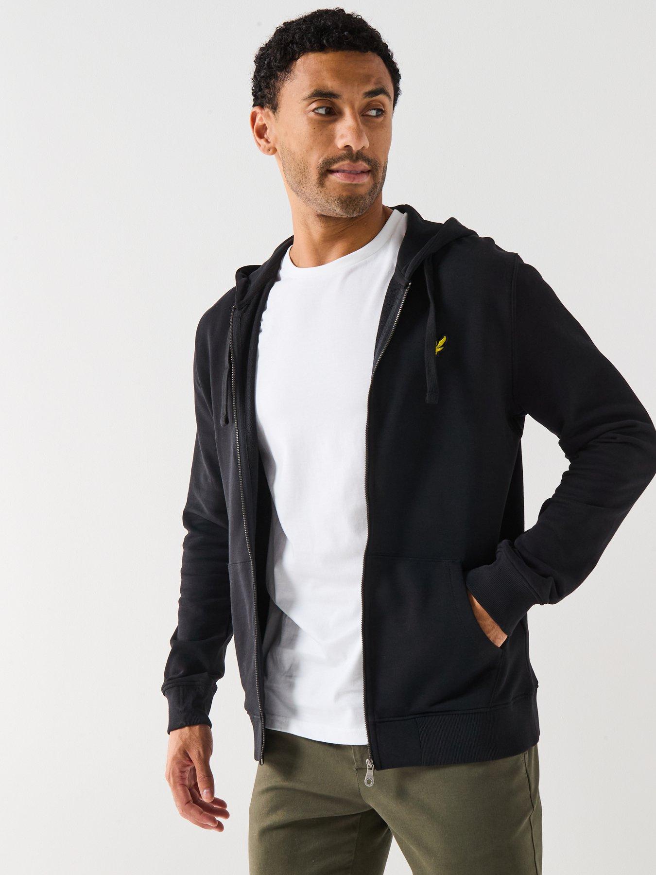 Fleece Hoodie Lyle And Scott Hoodie Black Lyle Scott Mens Black