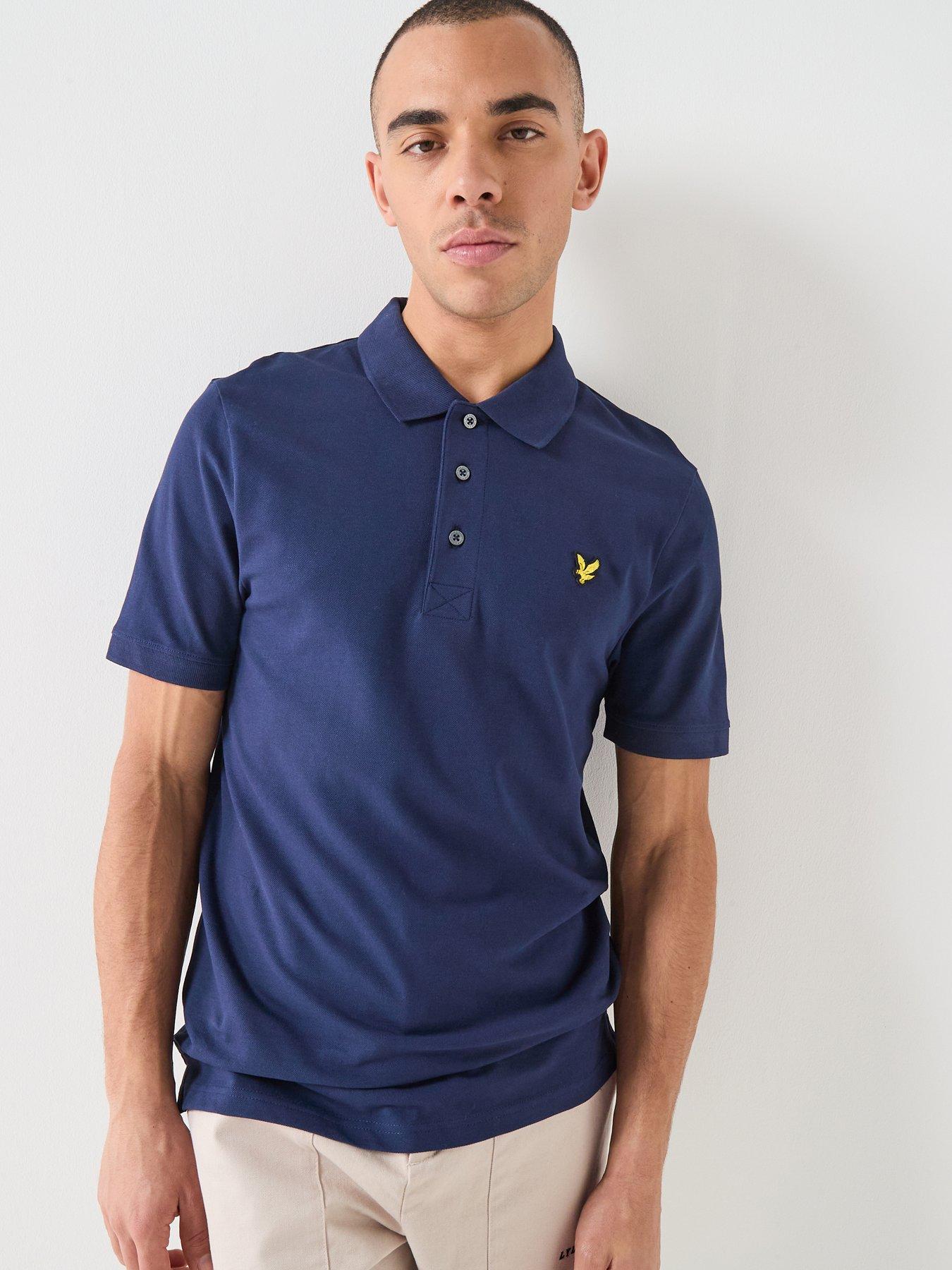 Lyle & Scott Plain Polo Shirt, Navy, Size 2Xl, Men