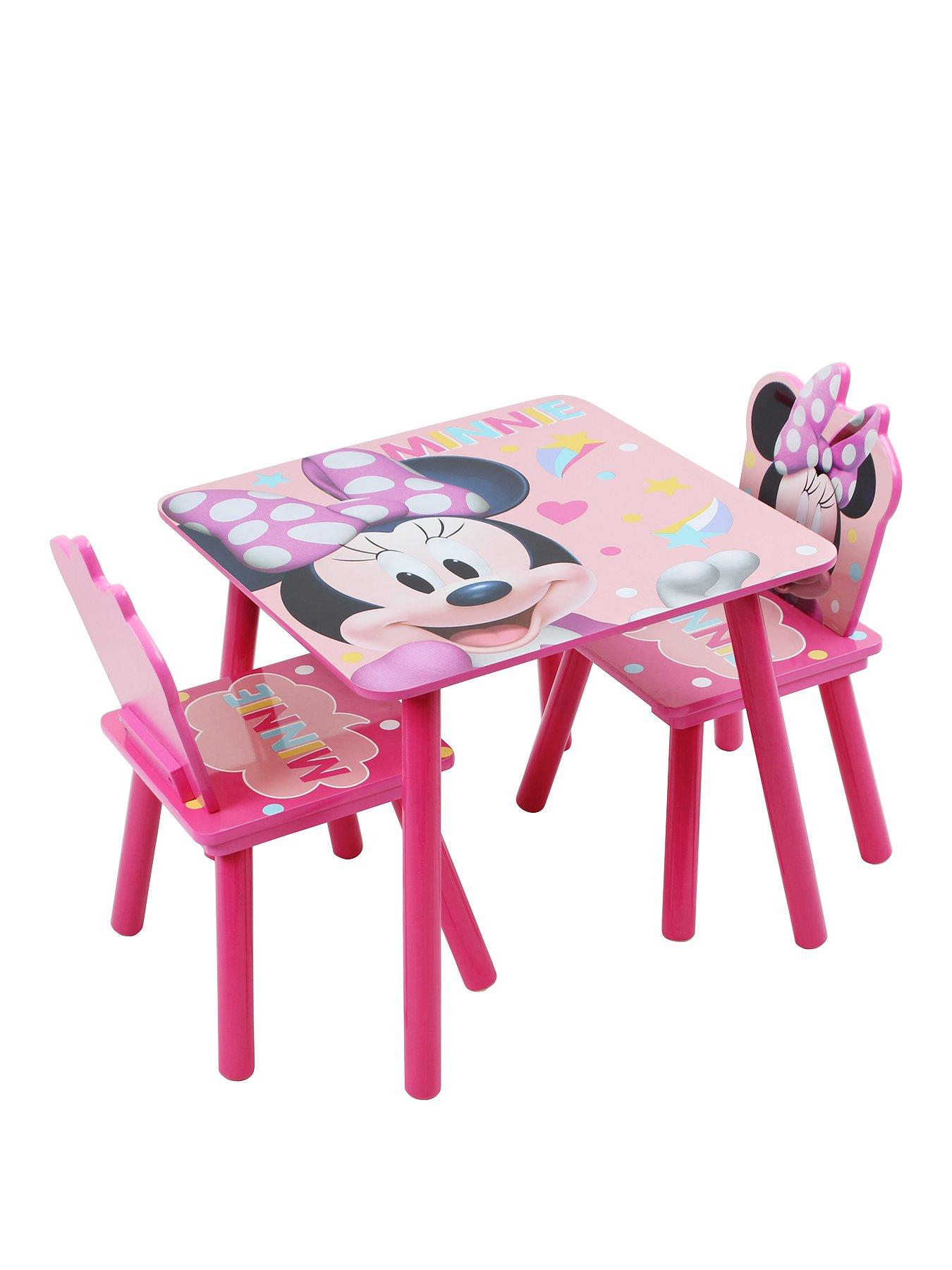 Minnie mouse wooden best sale table and chair set