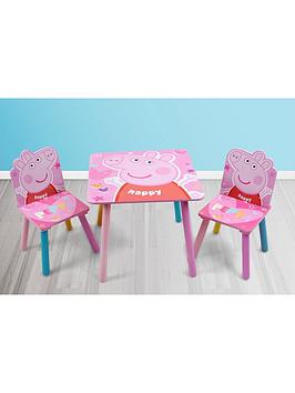 peppa pig table and chair set, pink