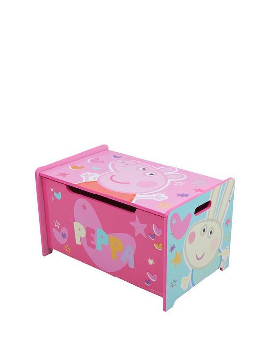 front image of peppa-pig-deluxe-wooden-storage-boxbench