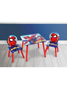 Product photograph of Spiderman Wooden Table And 2 Chair Set from very.co.uk