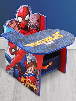 Product photograph of Spiderman Chair Desk With Storage Bin from very.co.uk