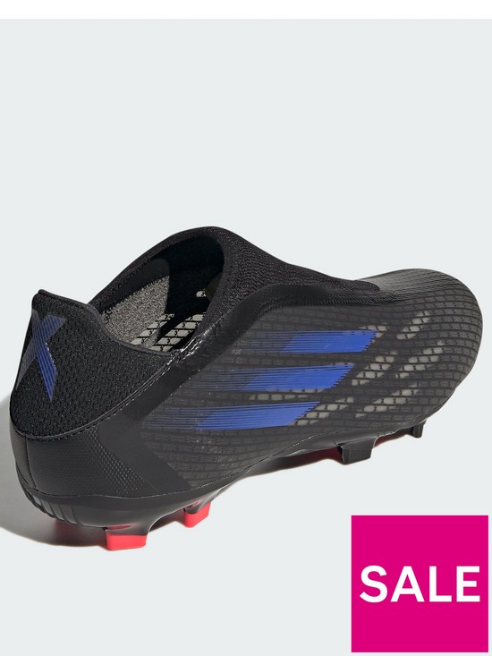 stillFront image of adidas-mens-x-laceless-speedflow3-firm-ground-football-boot-black