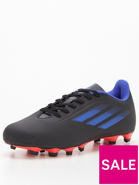 front image of adidas-x-speedflow4-firm-ground-football-boots-black