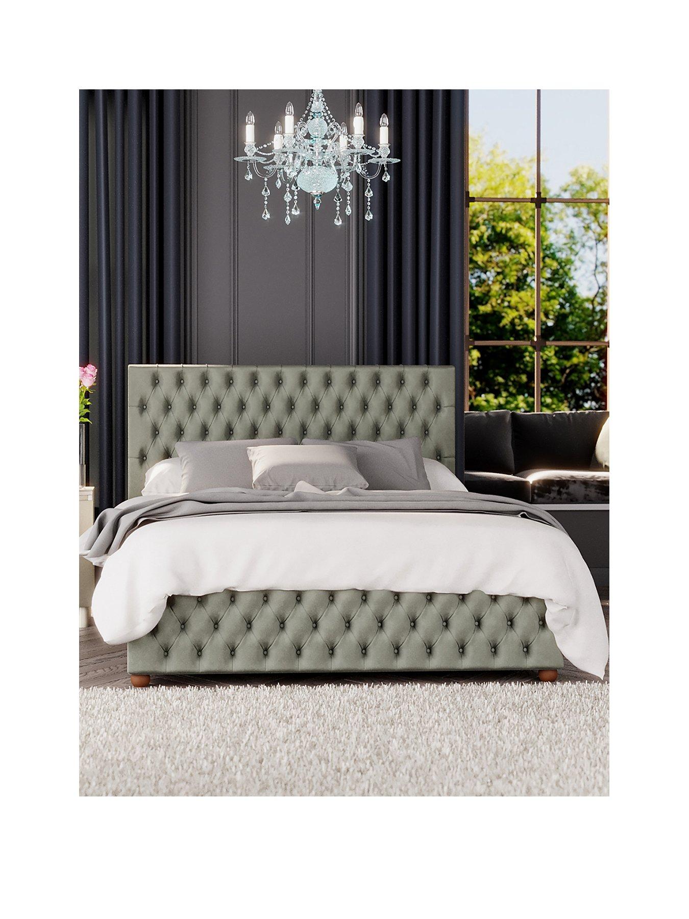 Product photograph of Laurence Llewelyn-bowen Seren Fabric Ottoman Double Bed from very.co.uk